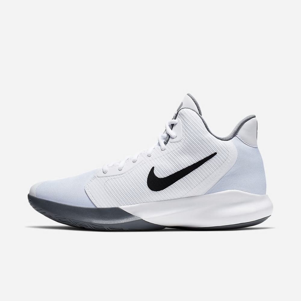 Chaussure De Basket Nike Precision III Blanche 5801-423 White/Black Homme | WWJ-15030112